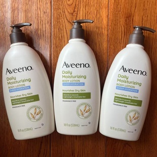 美国海淘Aveeno艾维诺燕麦清爽保湿 身体乳液无香轻盈护肤补水润肤