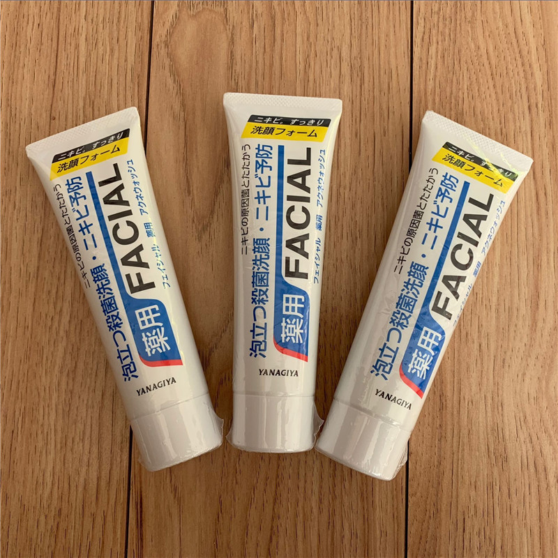 日本本土海淘柳屋FACIAL祛痘洗面奶控油痤疮抗菌暗疮肌深层洁面乳