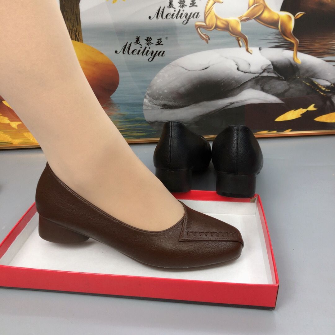 浅口软底一脚蹬单鞋复古百搭皮鞋