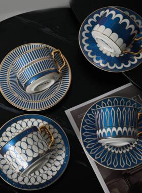 爱莉卡贝叶Erica Beyer 英伦小奢华镀金陶瓷咖啡杯碟套装 礼品