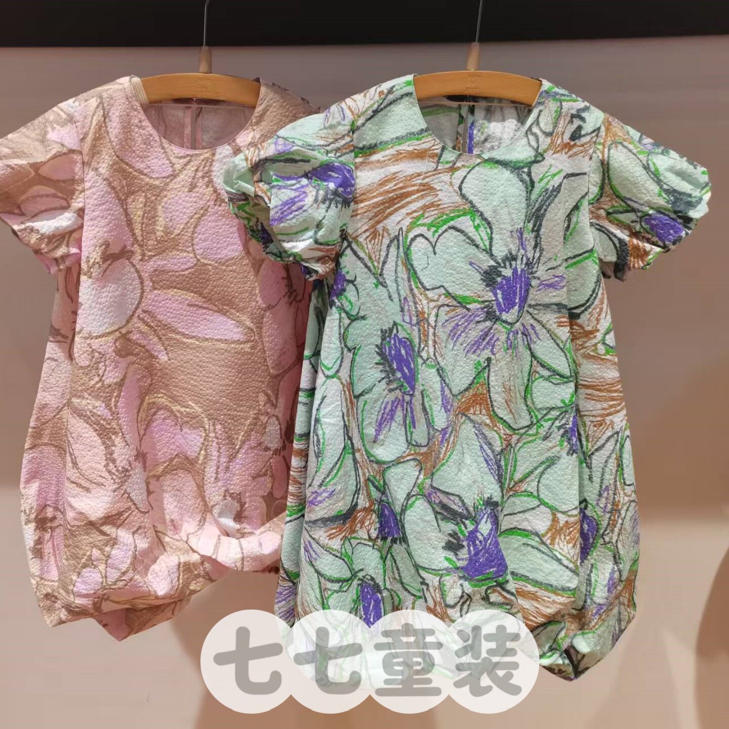 jnbybyjnby江南布衣童装A型宽松2026春女童1Q3G10540短袖连衣裙