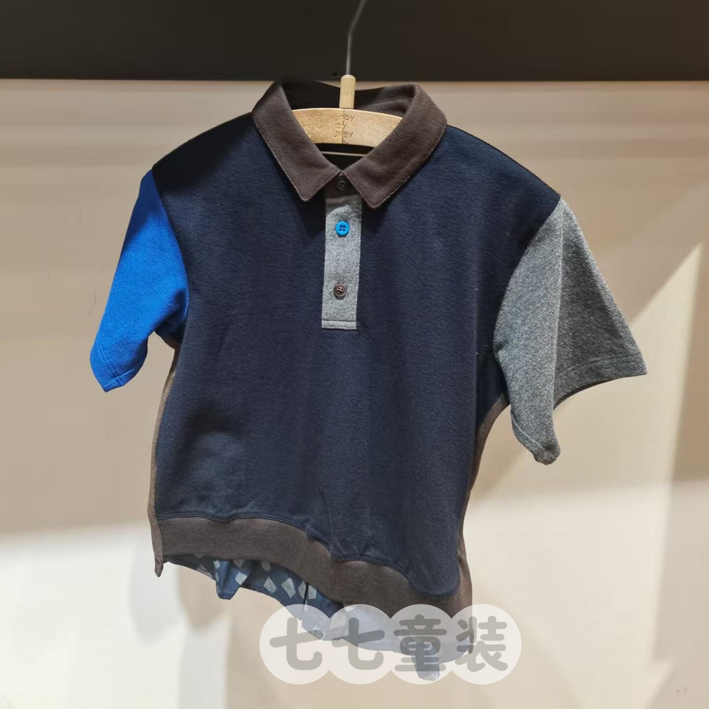 jnbybyjnby江南布衣童装2026夏男童1Q4111490短袖polo衫撞色拼接