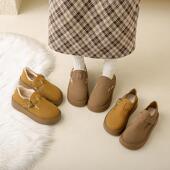 厚底勃肯鞋 博肯棉鞋 女加绒保暖全包懒人一脚蹬增高秋冬季 2024新款