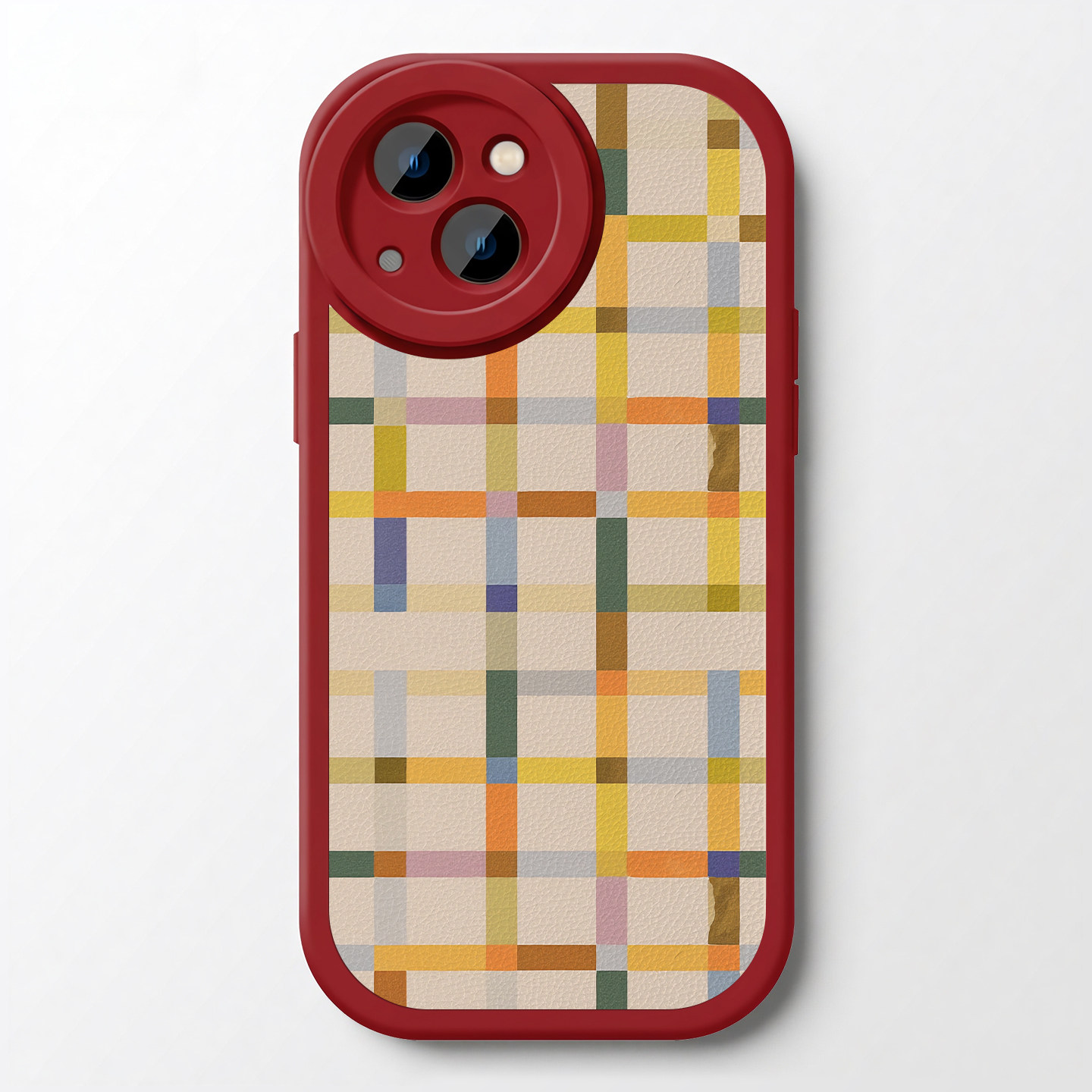 彩色条纹适用iphone17手机壳苹果16promax小羊皮小米15pro华为mate60P80荣耀400vivo简约创意一加oppo高级感