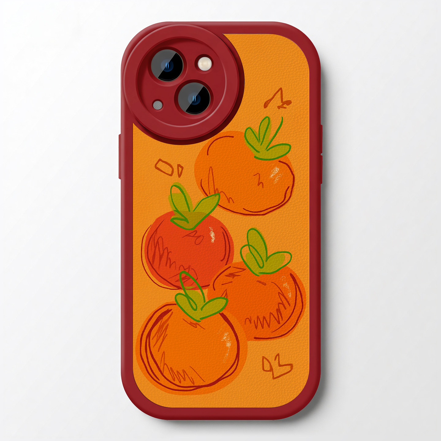 大橘大利适用iphone苹果17promax创意手机壳16pro趣味小米15可爱手绘14pm红色新年喜庆13全包防摔华为pura80