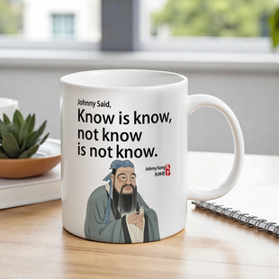 知之为知之趣味孔子陶瓷马克杯学生逢考必过生日礼物宿舍喝水杯子