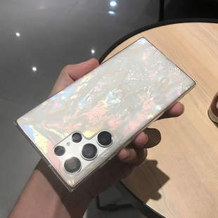 A53小清新防摔硬壳潮女 贝壳磨砂保护套A54 适用于三星S23U S22贝母手机壳S21