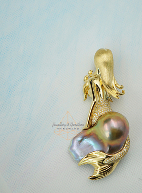 远方的背影 人鱼公主/巴洛克珍珠  艺术原创款/InColor彩定制