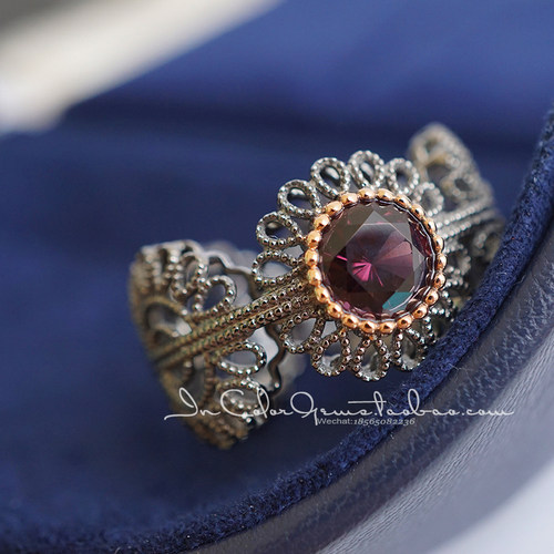 黑色天然戒指尖晶石定制