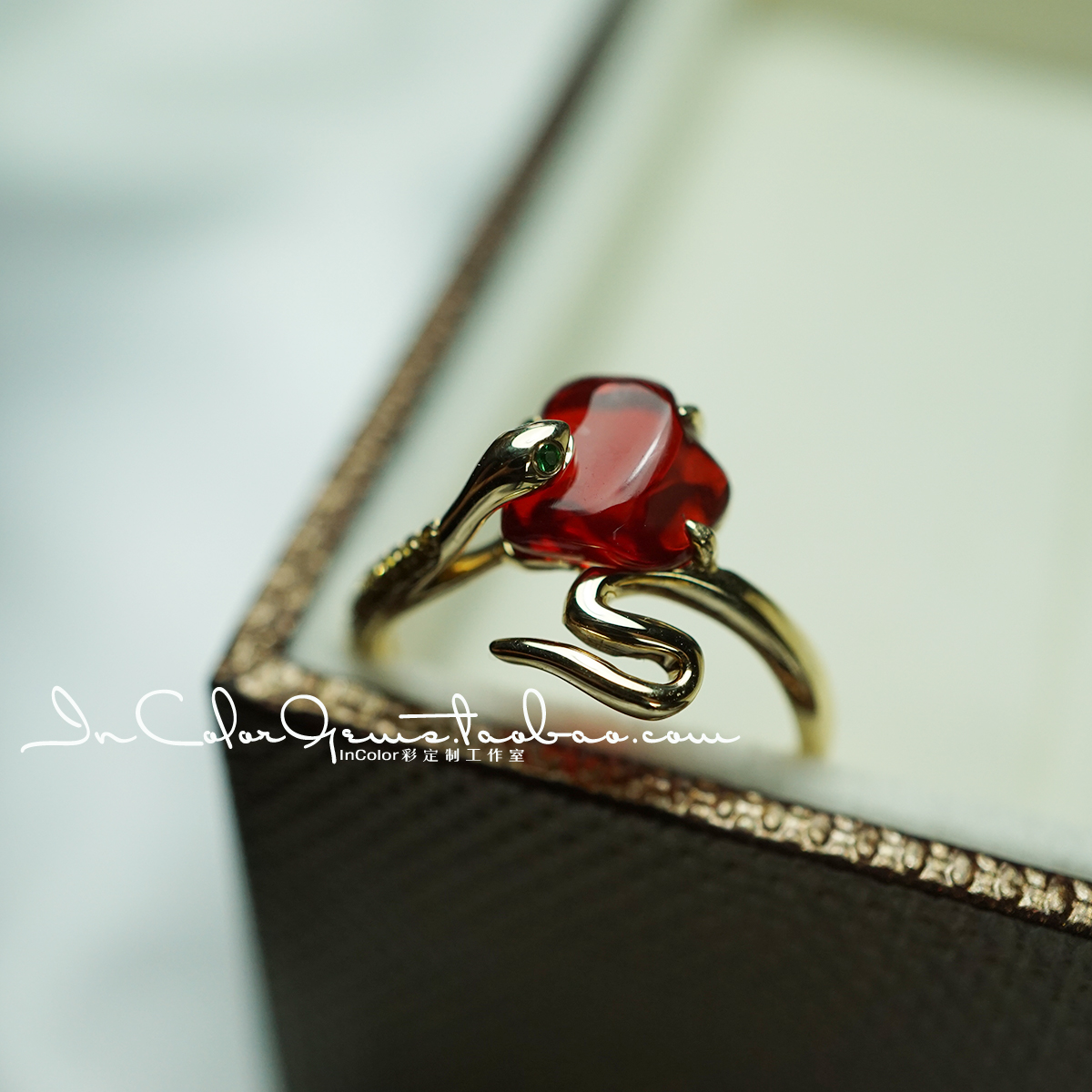 戒指墨西哥或欧泊18k金