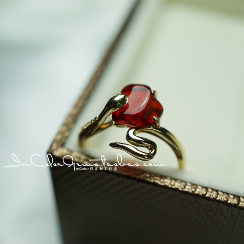 戒指墨西哥或欧泊18k金