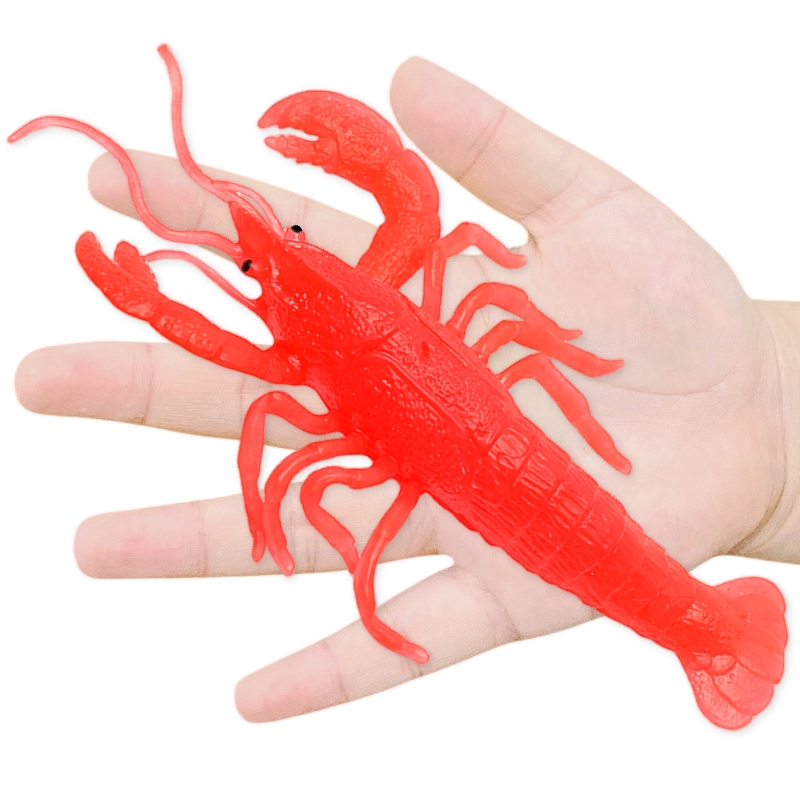 红色龙虾软胶无异味儿童玩具包邮