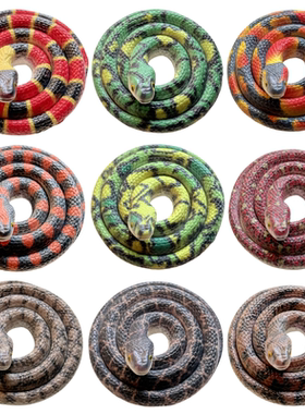 彩印软胶仿真蛇眼镜蛇幼儿园儿童玩具蛇吓人恶搞小蛇假蛇动物模型