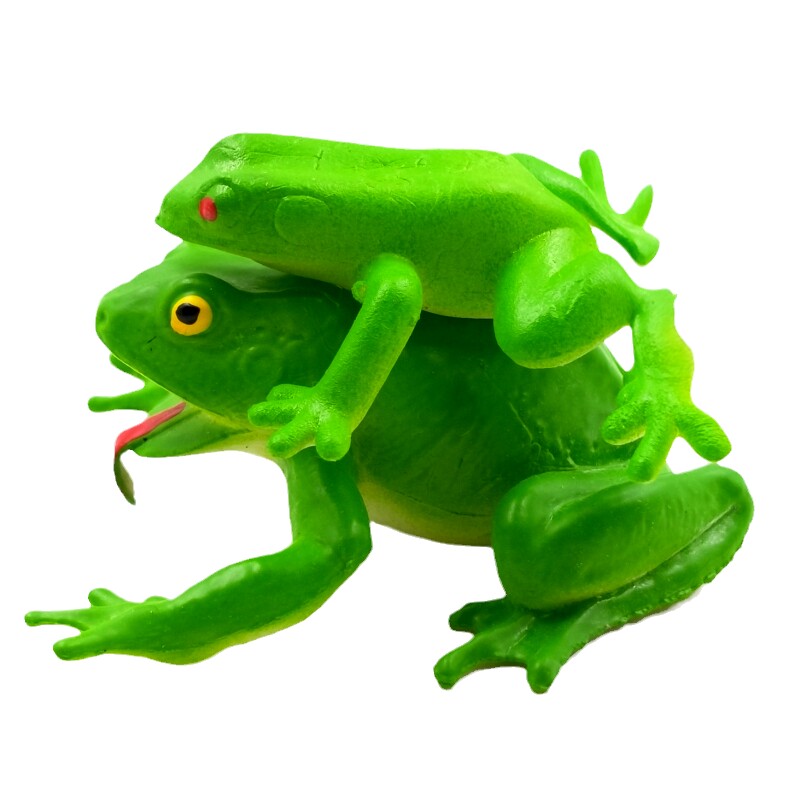 仿真软胶青蛙母子大小蟾蜍幼儿园儿童认知吓人玩具假动物模型摆件