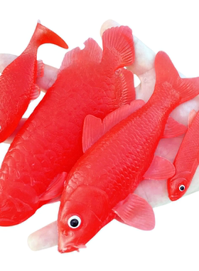 软胶仿真鲤鱼金鱼儿童过家家玩具鱼缸戏水族箱装饰捞鱼沙丁鱼鲫鱼