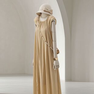 【MS母婴】孕妇装2026新款法式小飞袖慵懒系带连衣裙夏孕妇裙