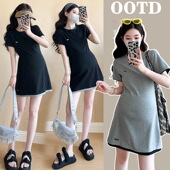 2026新款 孕妇装 春秋款 时尚 裙假两件连衣裙 洋气时髦套装 MS母婴