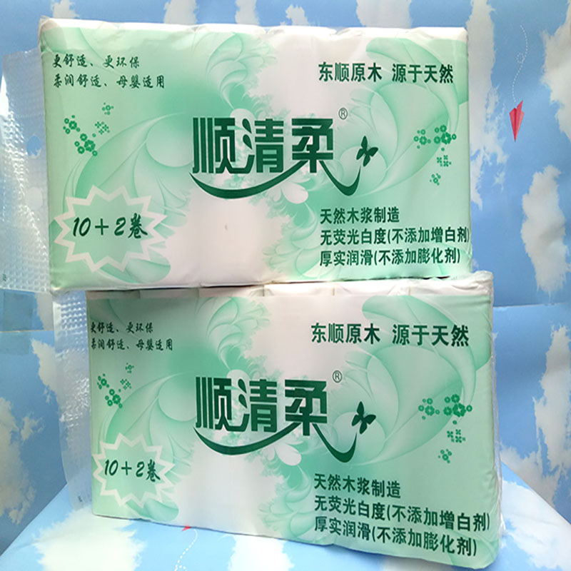 卫生纸5层205mm1800克12卷顺清柔