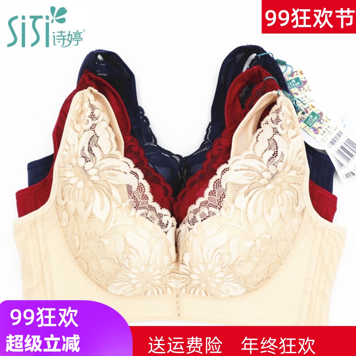 诗婷新款女内衣钢圈聚拢文胸