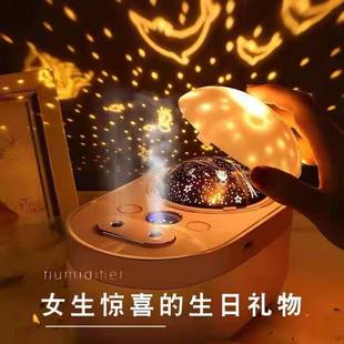 双喷雾星空投影灯加湿器家用静音卧室车载香薰空调办公室桌面礼物