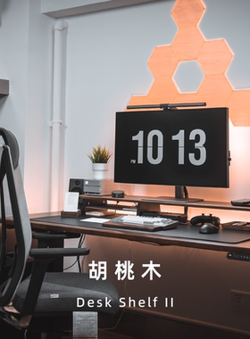 SkipperTech 显示器增高支架 双层收纳支架 实木质电脑置物架二代