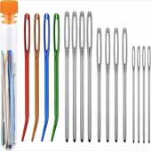 铝合金大眼针缝衣针毛衣缝合针大眼毛线弯针彩色手工diy毛衣针