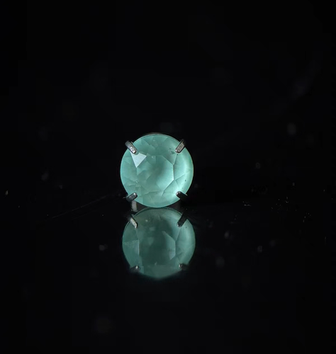 Lumiere 星屿｜摩卡天青色｜F136钛合金内螺旋耳钉