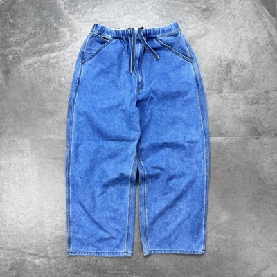 现货 TNF Indigo Field Pants 26SS 紫标蓝染宽松抽绳直筒牛仔裤