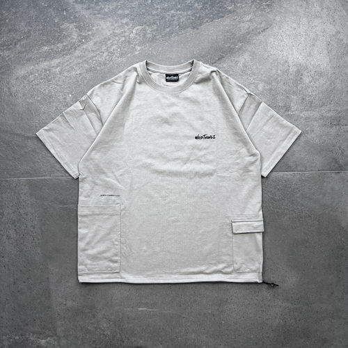 现货WILD THINGS x FREAK'S STORE 定番宽松版侧面口袋抽绳短袖