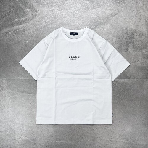 现货 BEAMS HEART 26ss胸口字母LOGO纯棉刺绣/速干吸水短袖T恤