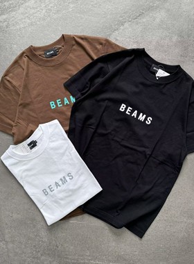 现货 BEAMS 定番STAFF经典日系纯色LOGO字母印花男女同款短袖T恤