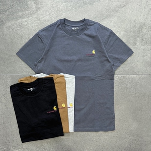 T恤 现货Carhartt WIP american script卡哈特刺绣小标logo短袖