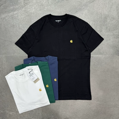 现货 Carhartt WIP chase 卡哈特经典款金标刺绣小logo短袖T恤