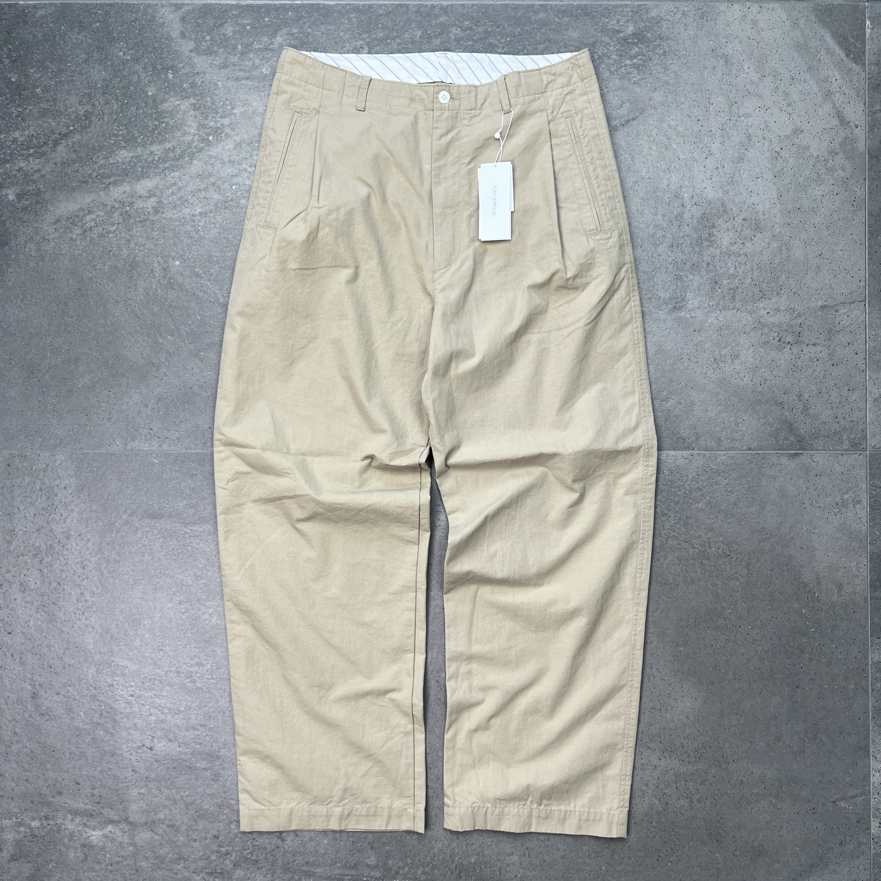 现货 nanamica Tuck CLUB PANTS 25ss棉麻直筒休闲长裤S25SC071
