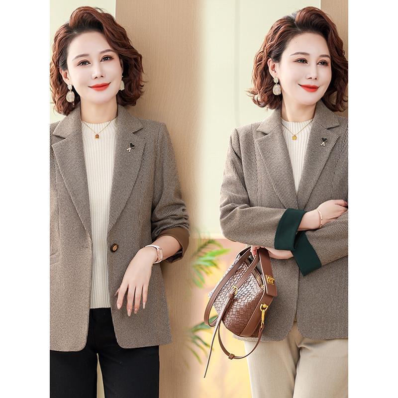 2025新款妈妈装春秋装小西装外套洋气上衣服中老年女装