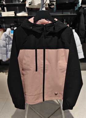 特步女士新品梭织三防科技防宽松版型双层风衣外套975328150468