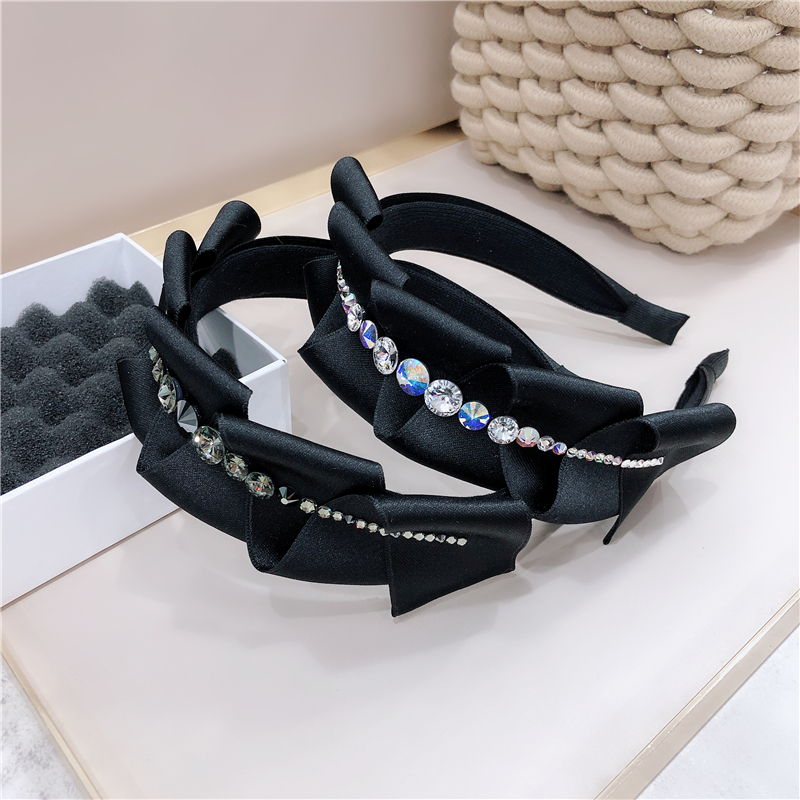 洋气时尚水晶镶钻发箍压发卡头箍