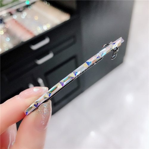高档合金侧边少女新品水晶发夹