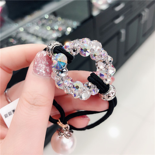 水钻皮筋手环饰品镶钻发圈韩版