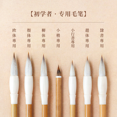 问心堂初学者毛笔兼毫书法专用套装狼毫羊毫小楷隶书楷书行书