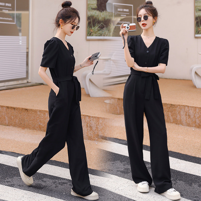 今年流行工装连体裤女裤子2025新款春夏阔腿季长裤显瘦休闲连衣裤