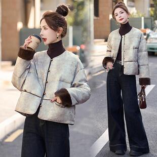 新中式国风短款羽绒服女小个子冬季高级感超好看加厚保暖洋气外套