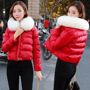 羽绒棉服女短款2024年冬季新款小个子高腰修身棉衣秋冬小棉袄外套