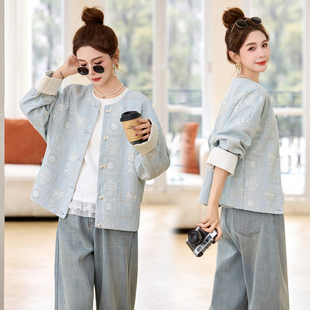 初春装女款2025年新款新中式国风刺绣短外套女小香风洋气女士上衣