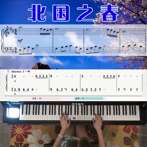 北国之春(蒋大为)五线谱简谱钢琴教学课程 悠秀