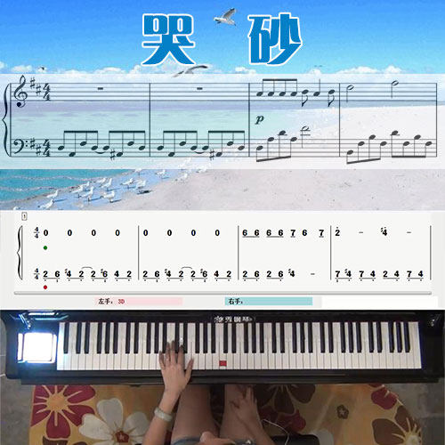 哭砂(黄莺莺)五线谱简谱钢琴教学课程 悠秀