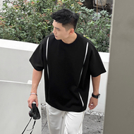 二十二号穿搭【弗里假日】夏季冰感破缝撞色设计T恤宽松短袖上衣