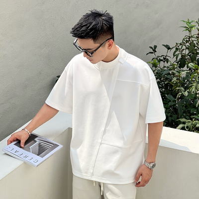 二十二号穿搭【王子的新衣】小众解构设计款贵气层次感T恤短袖男