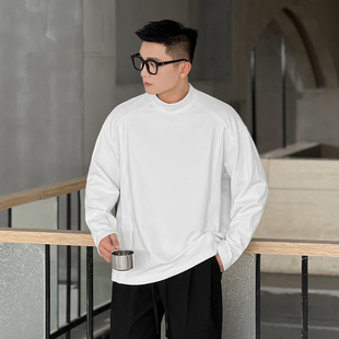 内搭打底衫 二十二号穿搭 T恤男士 加厚保暖德绒长袖 锁温双面绒