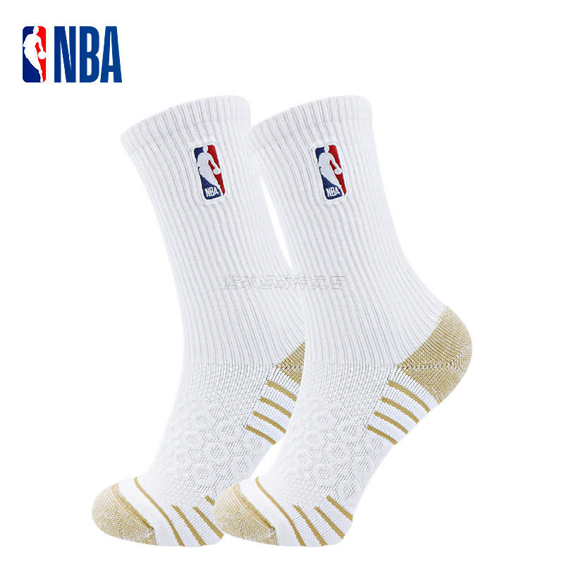 NBA休闲篮球长袜男秋冬毛圈加厚铜离子纱线抗菌棉袜女美式运动袜